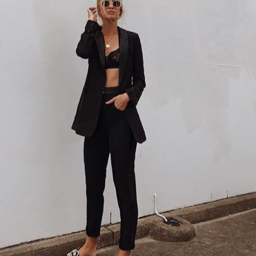 Tiger Mist Black Suit Trousers